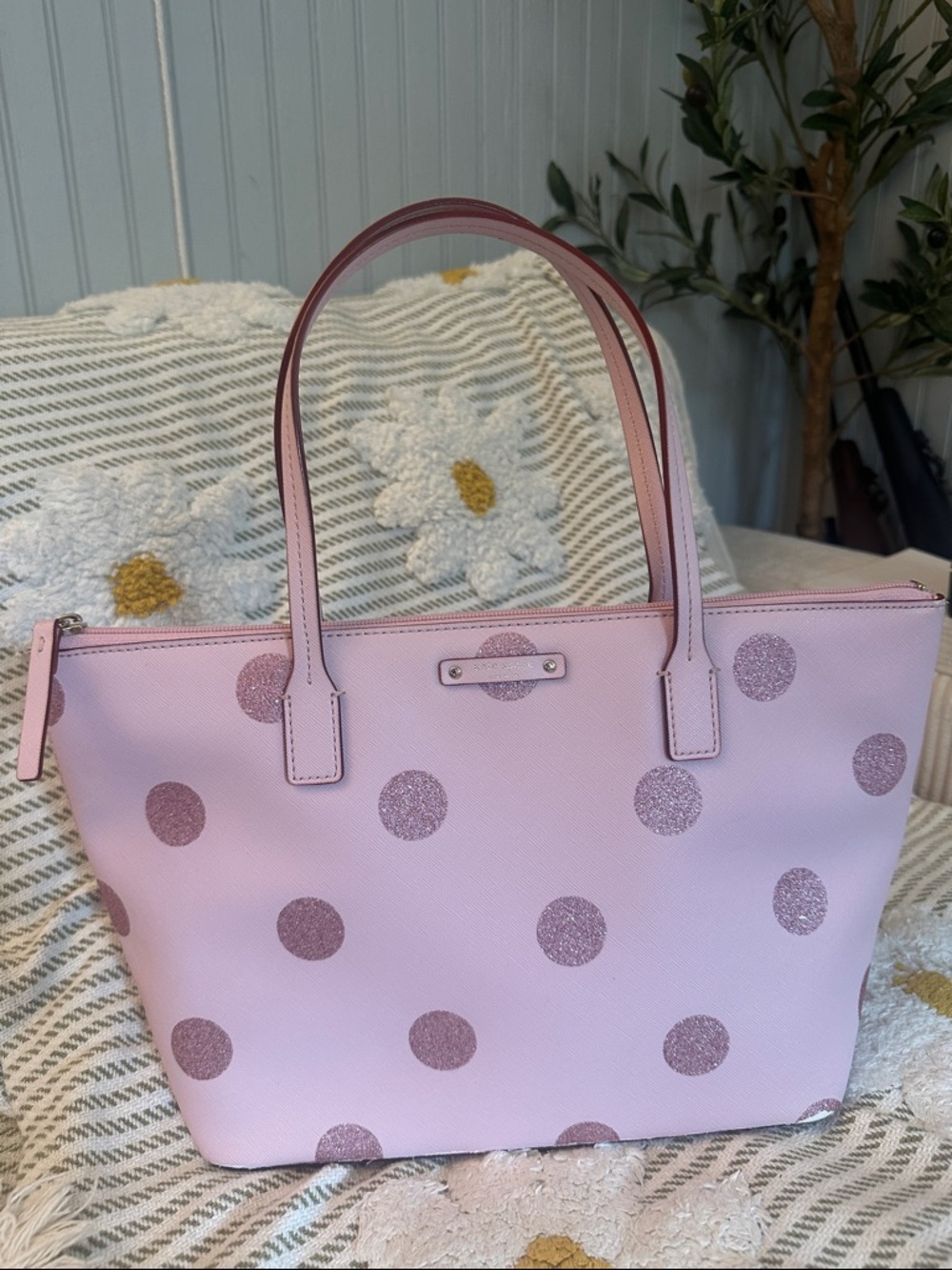 ✨Kate Spade Pink Polka Dot Tote Bag✨